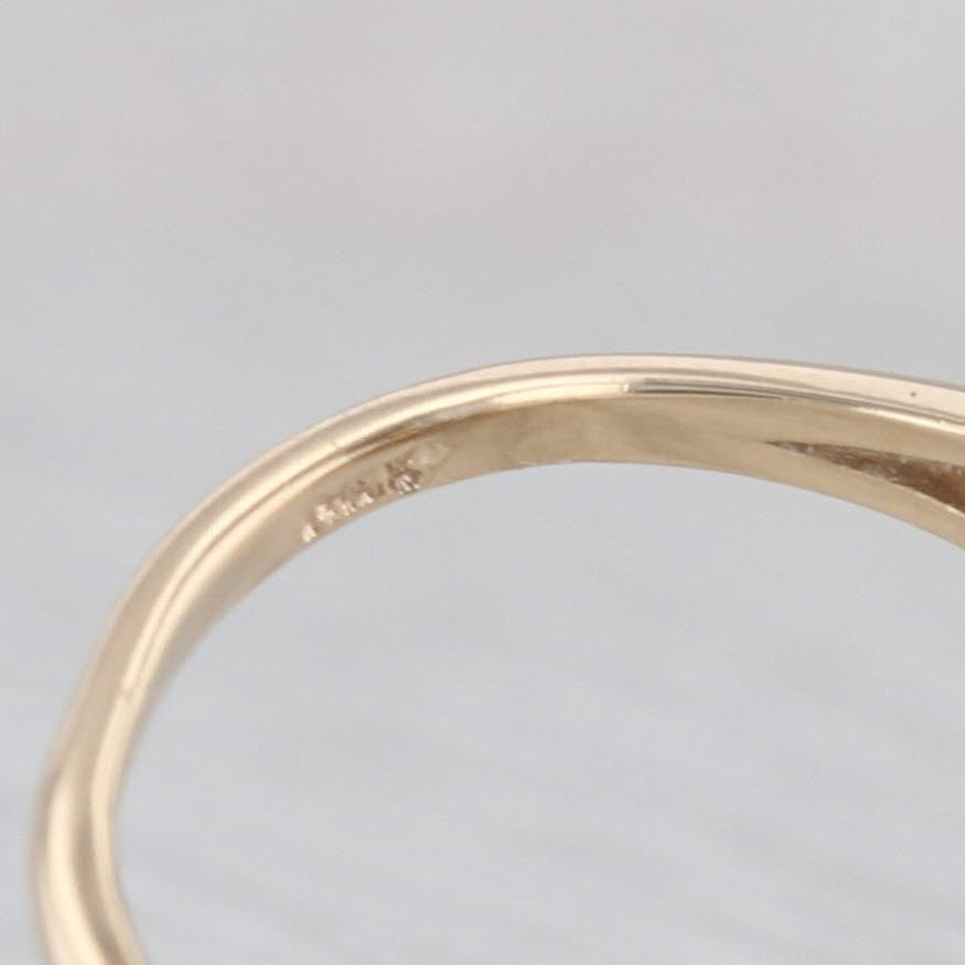 Light Gray 0.80ctw Diamond Cluster Bypass Ring 14k Yellow Gold Size 5.5 Cocktail