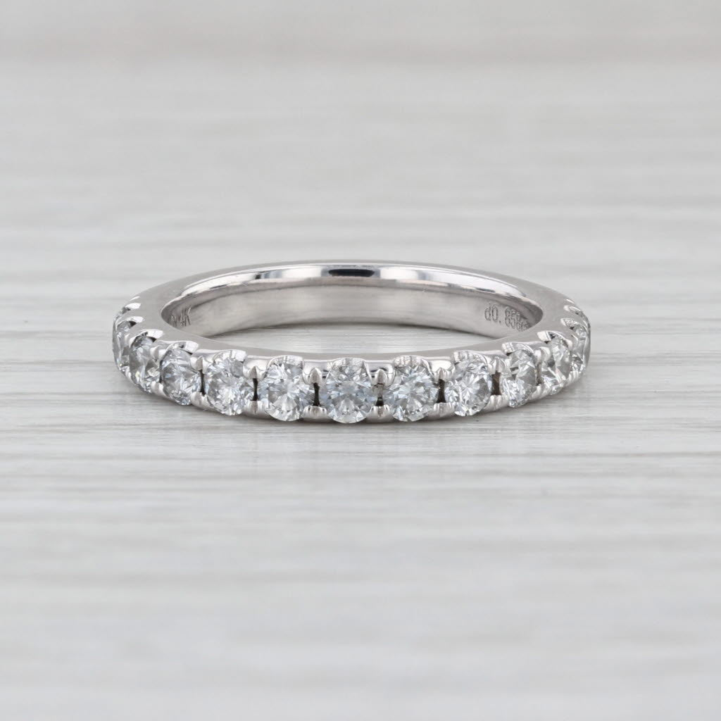 New 0.85ctw Diamond Wedding Band 14k Gold Anniversary Ring Size 6.5 Stackable