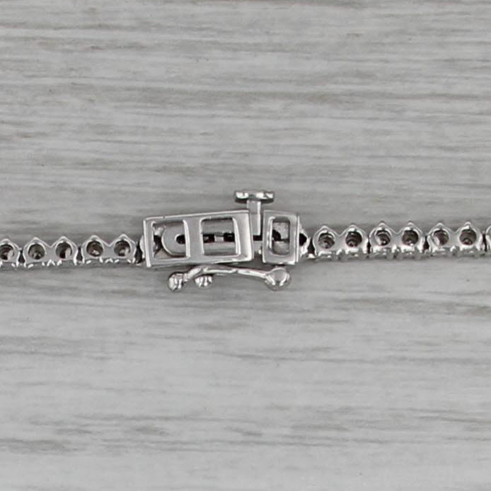 4.20ctw Graduated Diamond Tennis Necklace 14k White Gold 18"