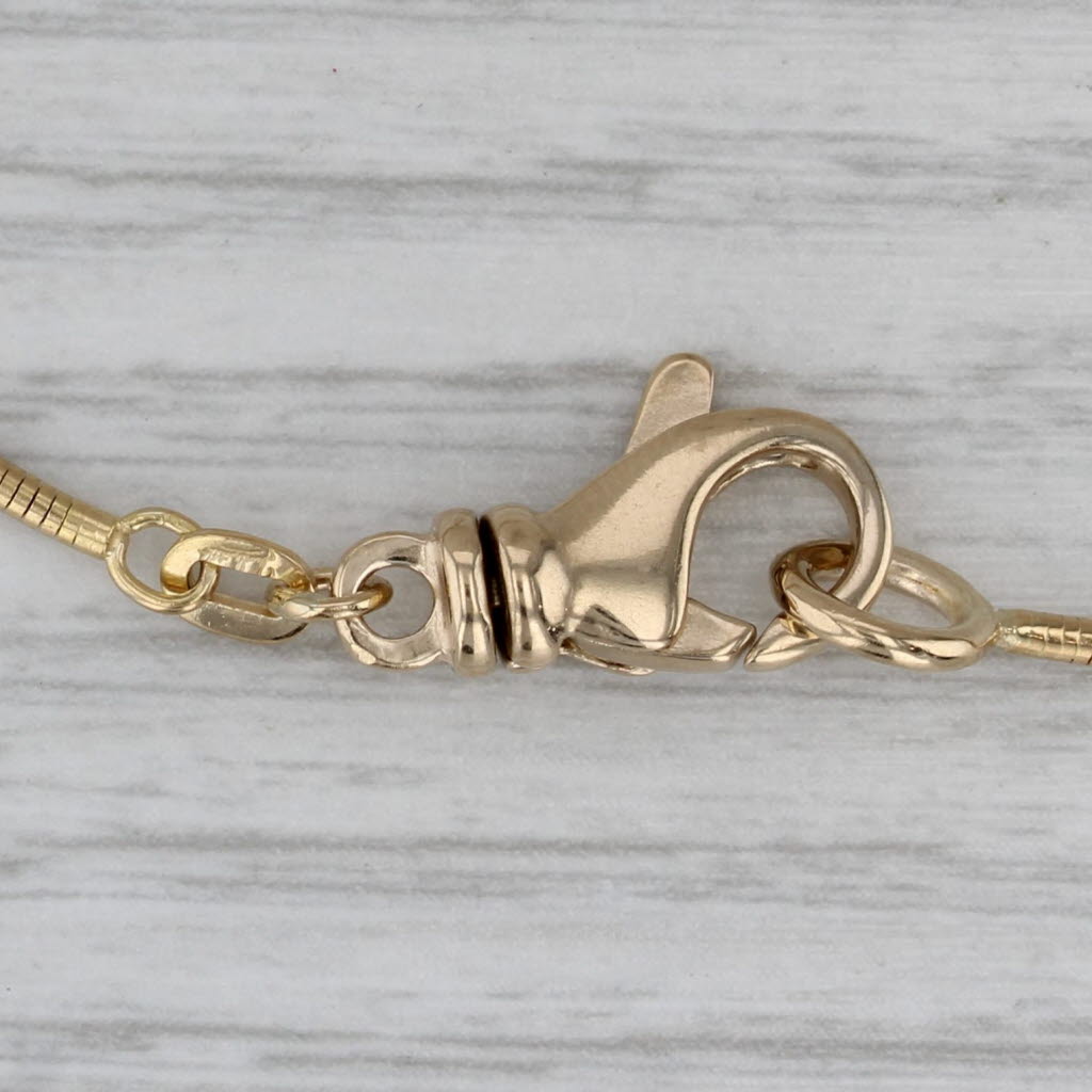 Gray Snake Chain Necklace 18k Yellow Gold 16.5" 1.3mm Jewel Smith