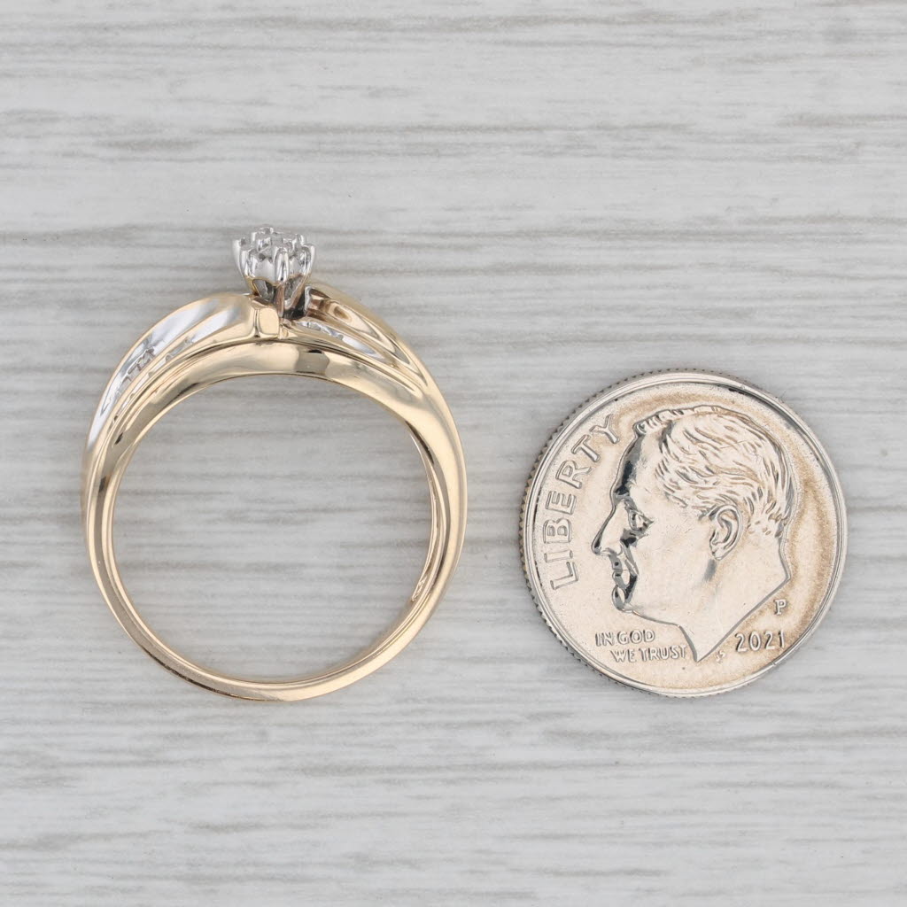 Gray 0.15ctw Diamond Engagement Ring 10k Yellow Gold Size 7