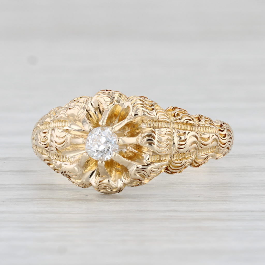 14K Vintage Flower retailer Ring