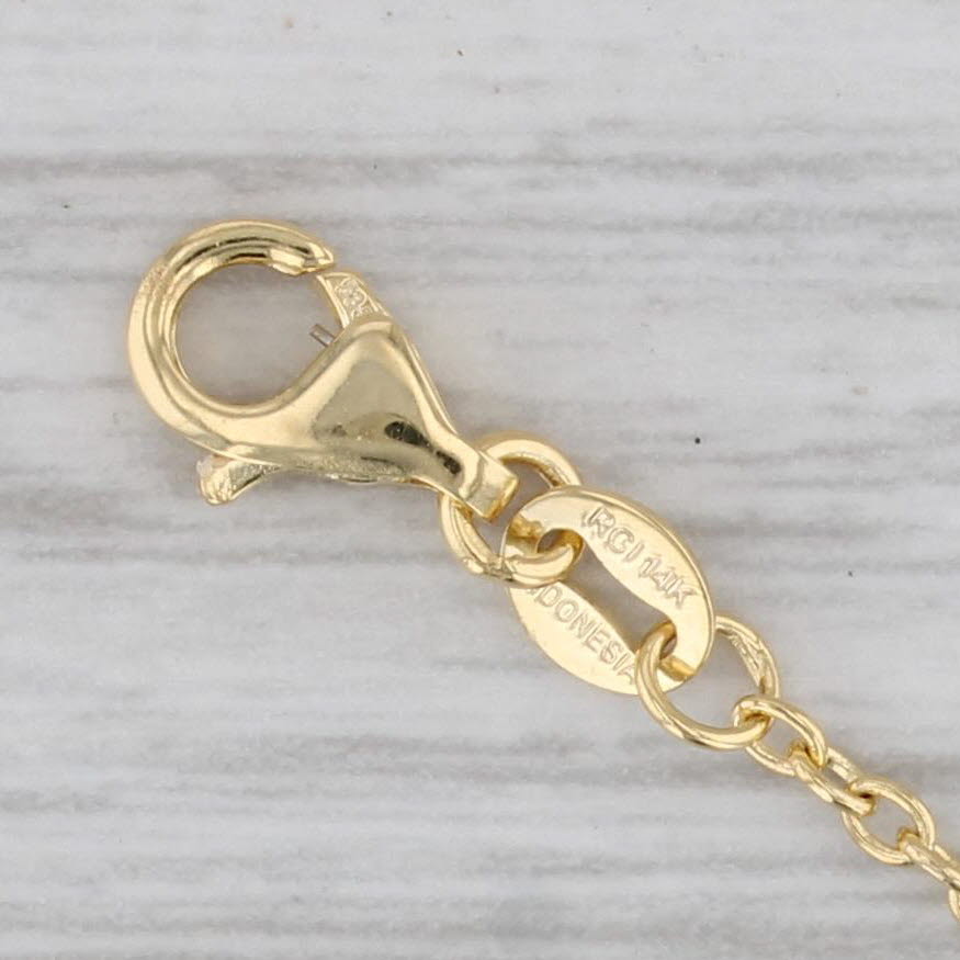 Gray New Adjustable Cable Chain Necklace 14k Yellow Gold 16"-18" 1.5mm