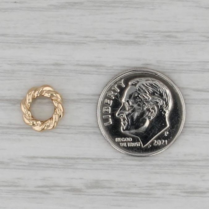 Authentic Pandora Twist Spacer Charm 14k Gold 750353 Retired 585 ALE Bead