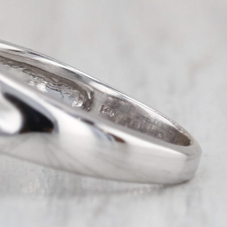 0.78ctw Diamond Overlay Ring 14k White Gold Size 5.5 Cocktail