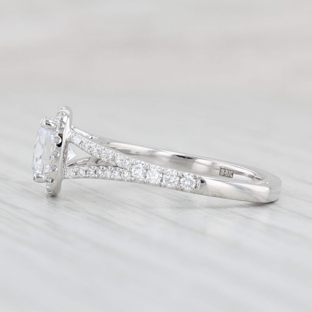 Light Gray New Diamond Semi Mount Engagement Ring 14k White Gold Size 6 A Jaffe