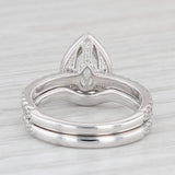 Neil Lane 14k White Gold Prasiolite Pear Halo Engagement Ring Bridal Set