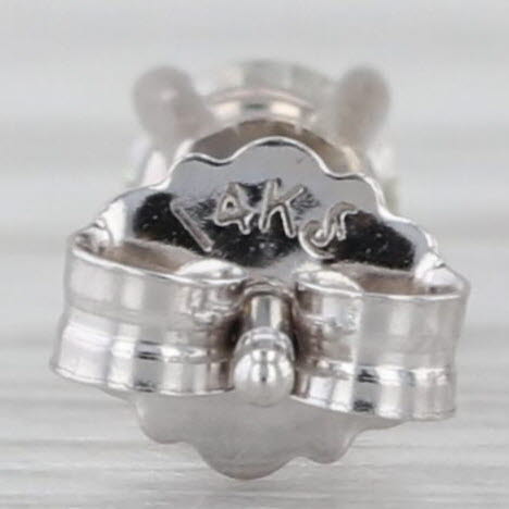 0.31ctw Round Diamond Solitaire Stud Earrings 14k White Gold Studs