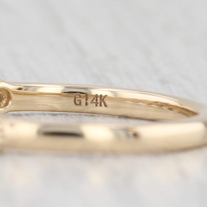 Light Gray New 0.16ctw Diamond Wedding Band 14k Yellow Gold Stackable Anniversary Ring 6.5