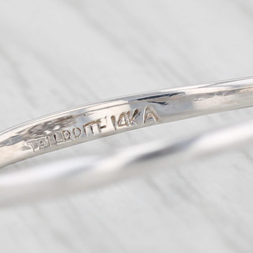 Light Gray 0.21ctw Diamond Cluster Ring 14k White Gold Size 8.5 Engagement