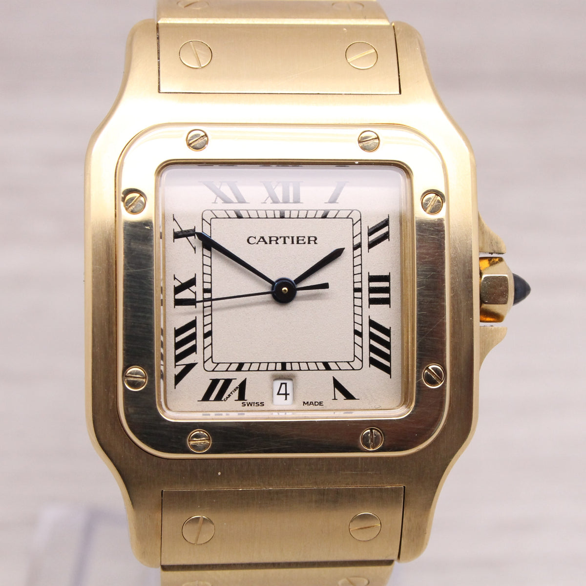 Cartier Santos Galbee 18k Yellow Gold 29mm Quartz Watch ref  display picture 3