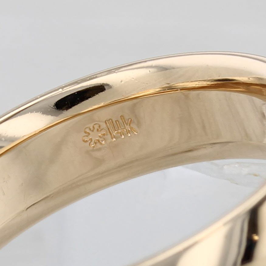 Gray Classic Men's Wedding Band 14k Yellow Gold Ring Size 9