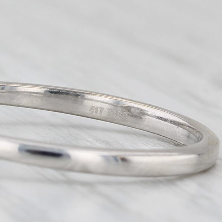 Light Gray 0.45ct Round Brilliant Solitaire Engagement Ring 10k White Gold Size 8