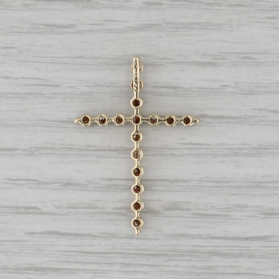 0.76ctw Diamond Cross Pendant 14k Yellow Gold