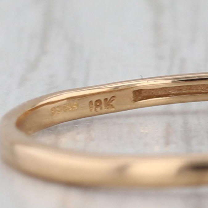 0.51ctw Multicolor Diamond Ring 18k Yellow Gold Sz 7.25 Stackable COA Tomas Rae