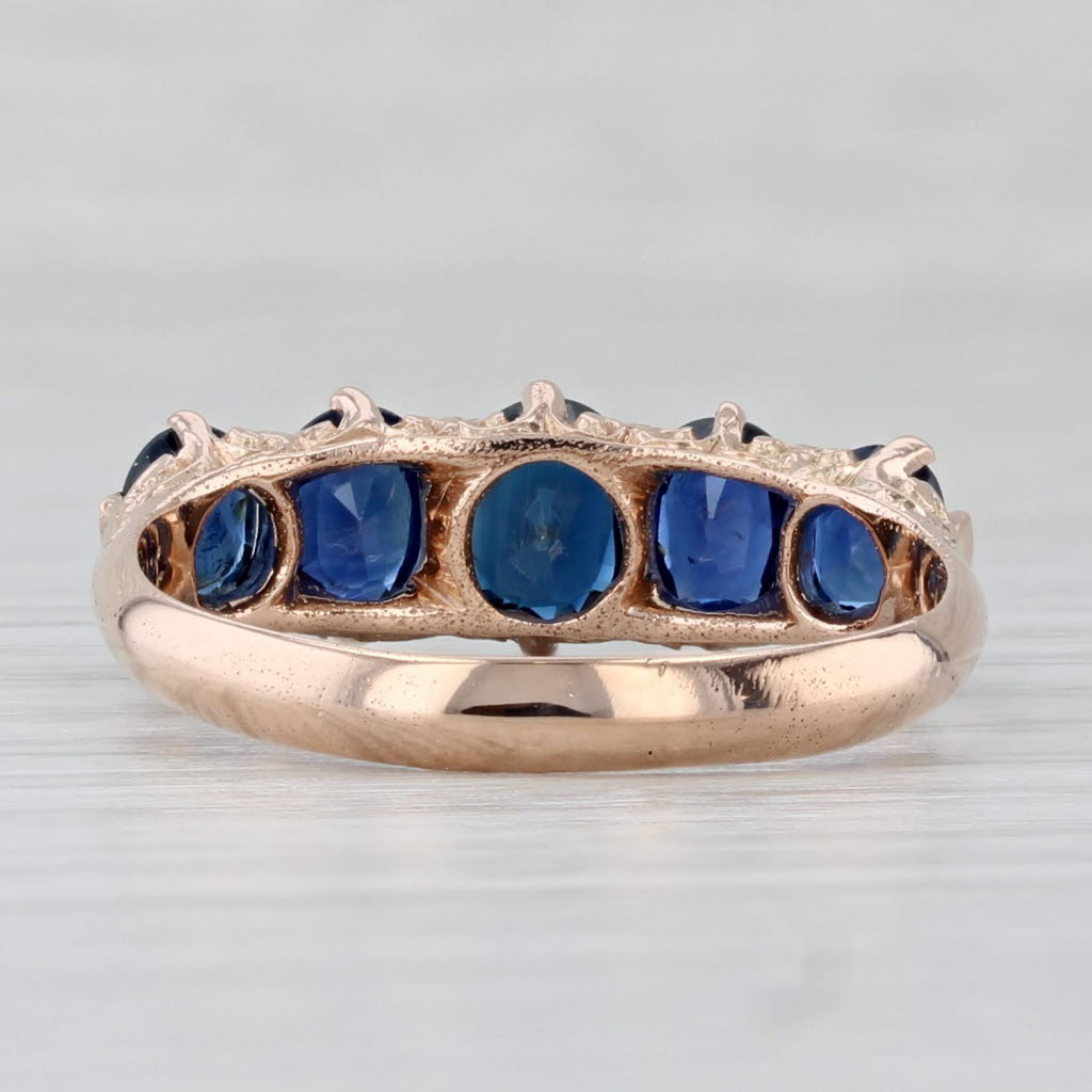 Light Gray Antique Sapphire 2.43ctw Ring 14k Rose Gold Size 9.75 Stackable GIA