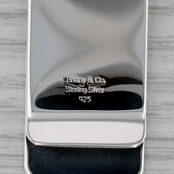 Engravable Tiffany & Co Money Clip w/ Box & Pouch Sterling Silver Vintage