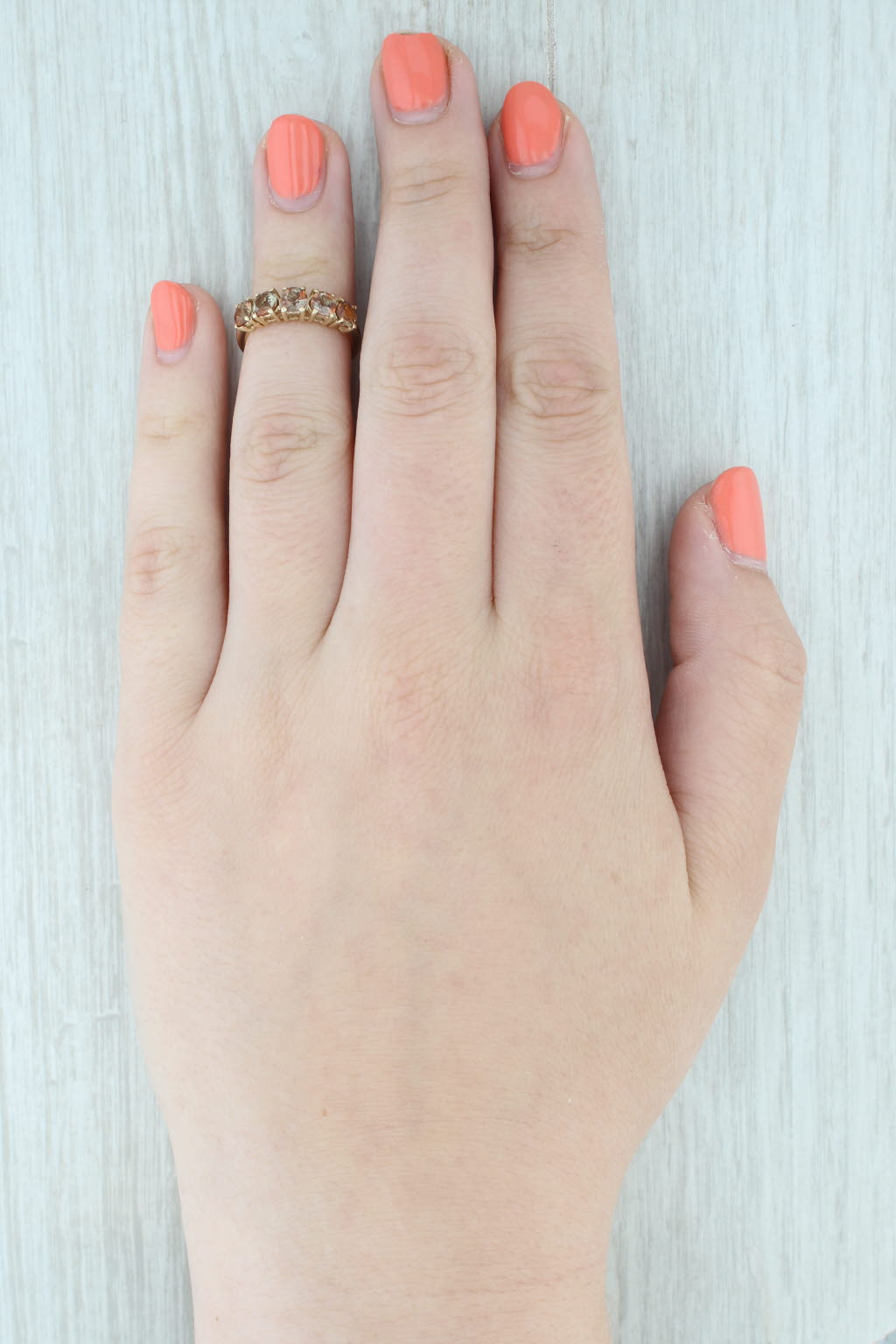 Rainbow 1.25ctw Andalusite Ring 10k Yellow Gold Size 5 Stackable