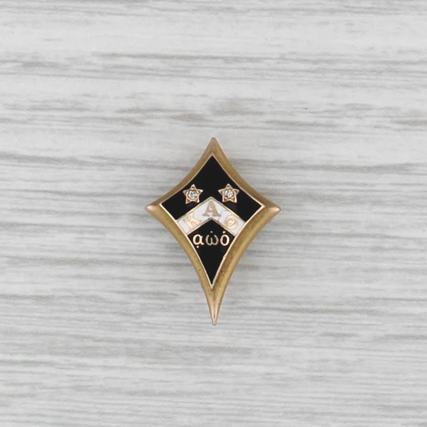 Kappa Alpha Theta Badge 14k Gold Diamonds 1921 Vintage Sorority Pin
