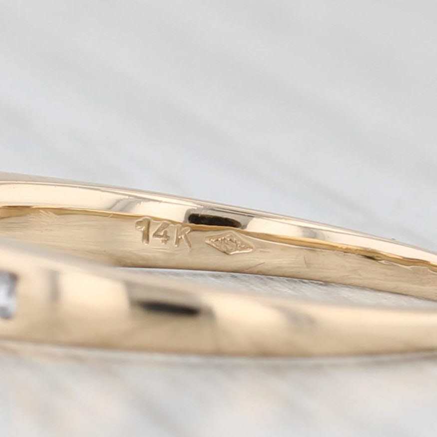 Light Gray 0.61ctw Princess Diamond Engagement Ring 14k Yellow Gold Size 7