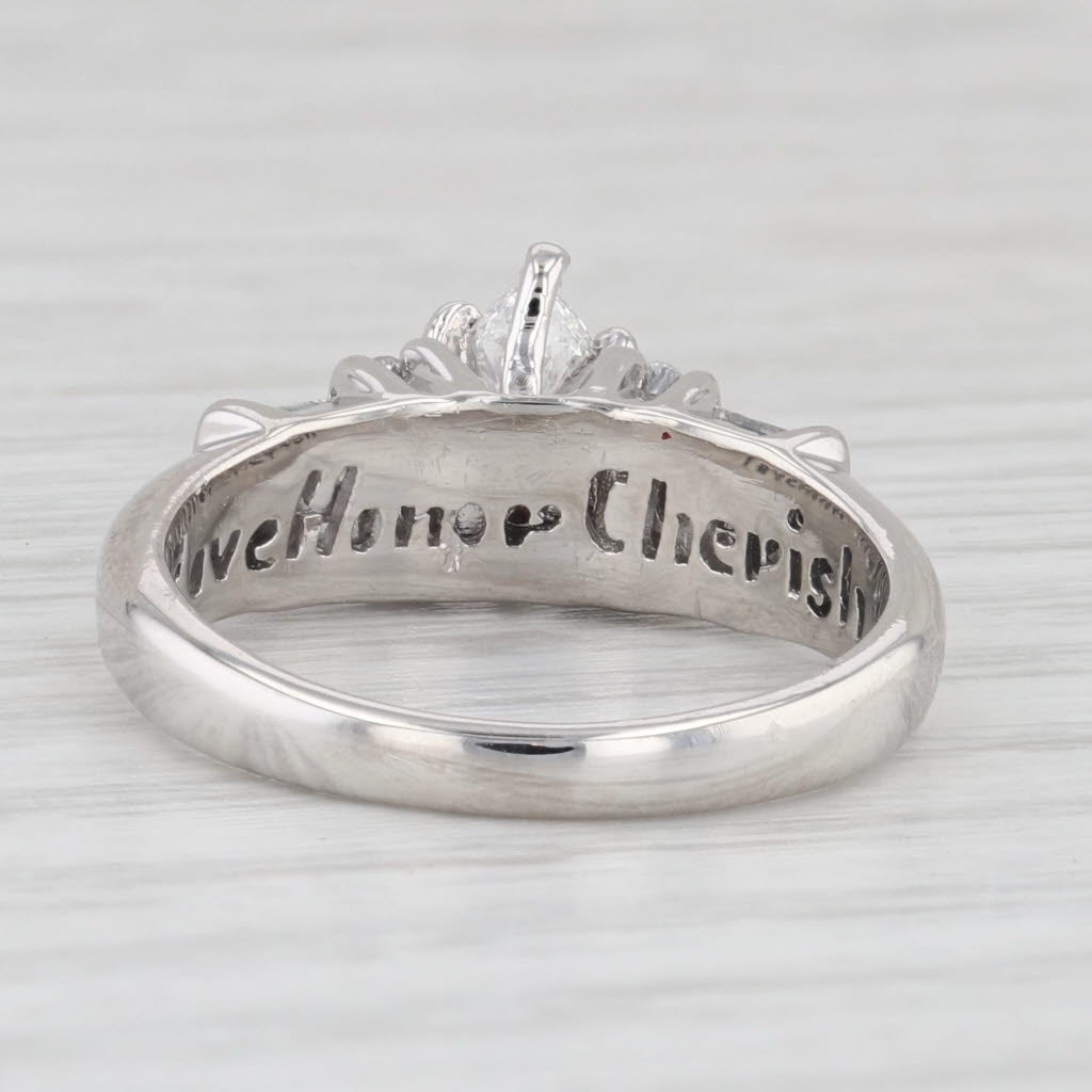 Light Gray 0.86ctw Marquise Diamond Engagement Ring 950 Platinum Size 7.25