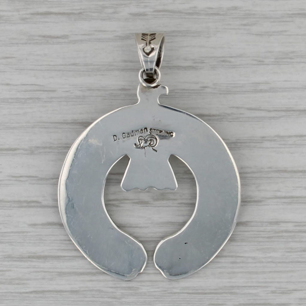 Vintage Native American Turquoise Bird Pendant Sterling Silver Donovan Cadman