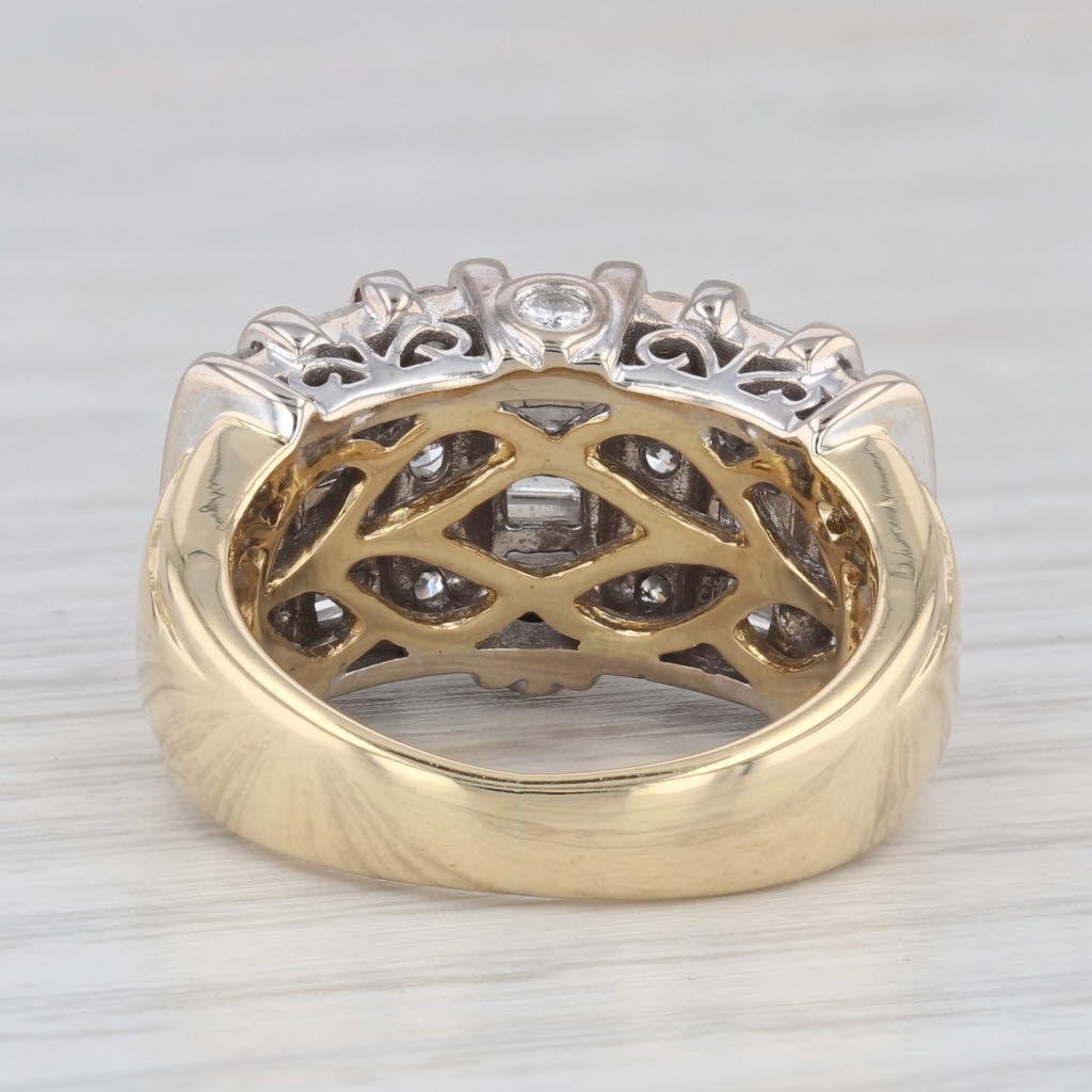 Light Gray 1.34ctw Baguette Diamond Ring 18k Yellow Gold Size 5.25-5.5