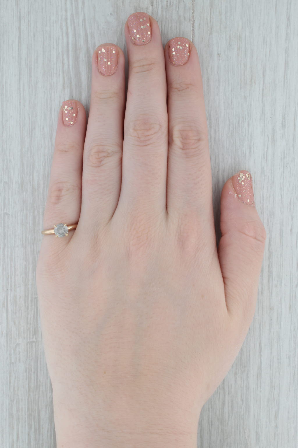 Gray 1ct Gray Galaxy Diamond Solitaire Engagement Ring 14k Yellow Gold Size 5.75