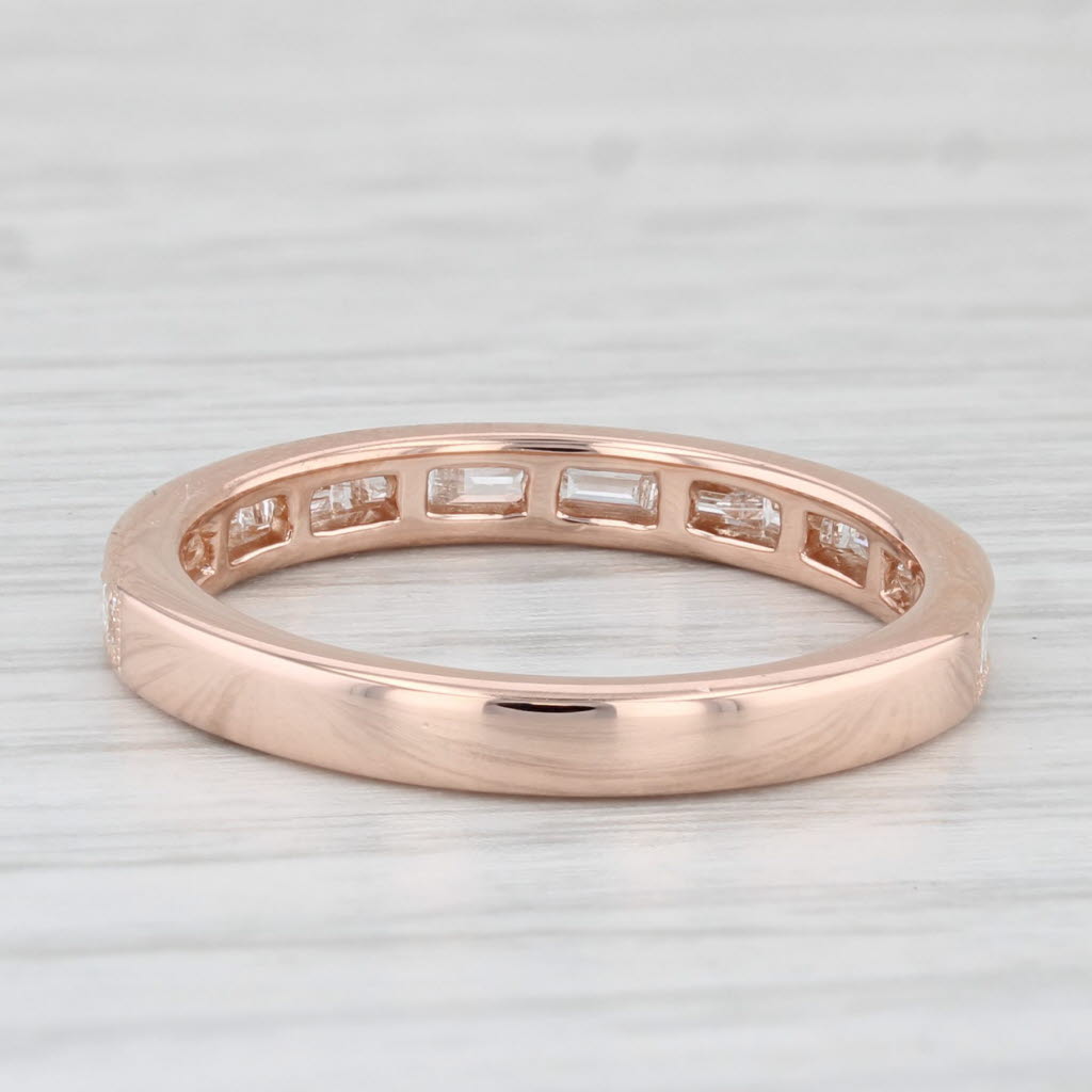Light Gray New 0.65ctw Diamond Ring 14k Rose Gold Wedding Band Size 6.75 Beverley K