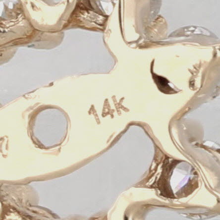 0.48ctw Diamond Earring Enhancer Jackets for Stud Earrings 14k Yellow Gold