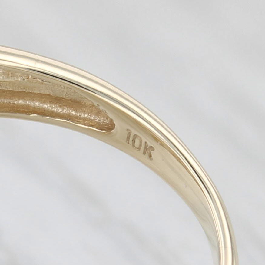 Light Gray 1.20ctw Diamond Scalloped Ring 10k Yellow Gold Size 9.5