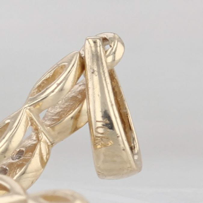 Diamond Accented Cross Pendant 10k Yellow Gold