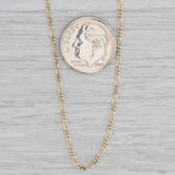 20" 1.3mm Figaro Chain Necklace 14k Yellow Gold
