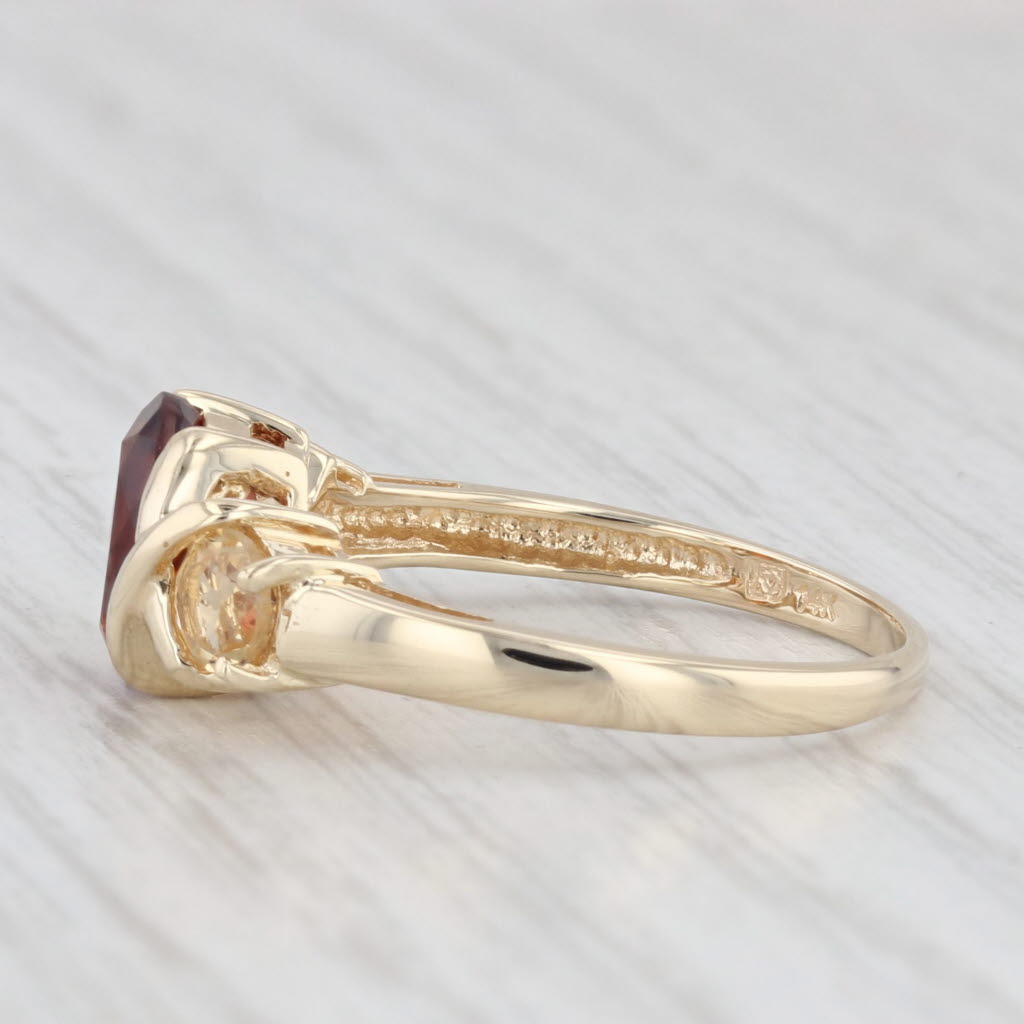 Light Gray 1.60ct Maderia Citrine Ring 14k Yellow Gold Size 7.25