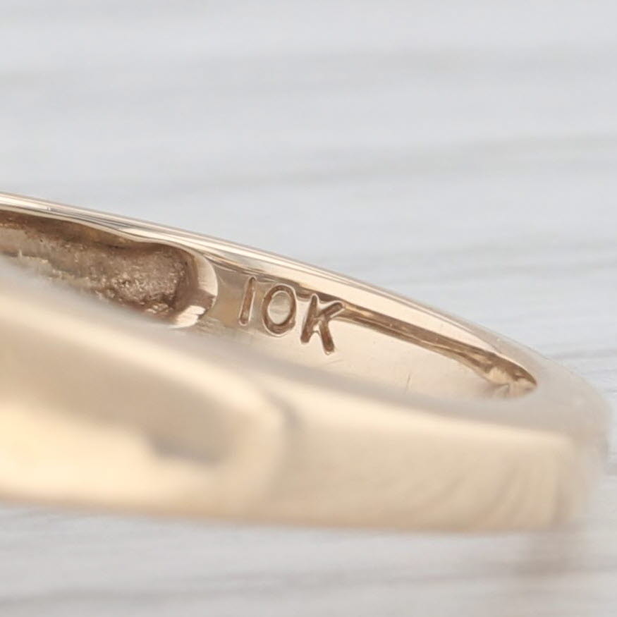 Light Gray 0.17ctw Diamond Engagement Ring 10k Yellow Gold Size 7.25