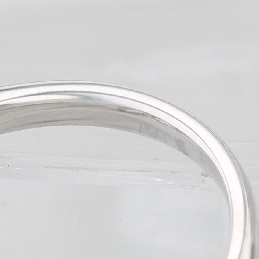 Light Gray Piero Milano Diamond Heart Swirl Ring 18k White Gold with Box Size 7