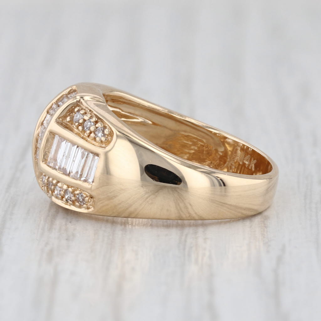 0.98ctw Diamond Geometric Ring 14k Yellow Gold Size 6.75-7