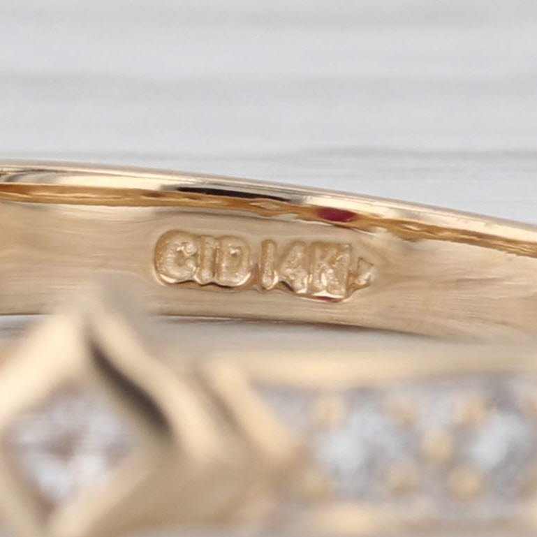 1.18ctw Oval Ruby Diamond Ring 14k Yellow Gold Size 6.5