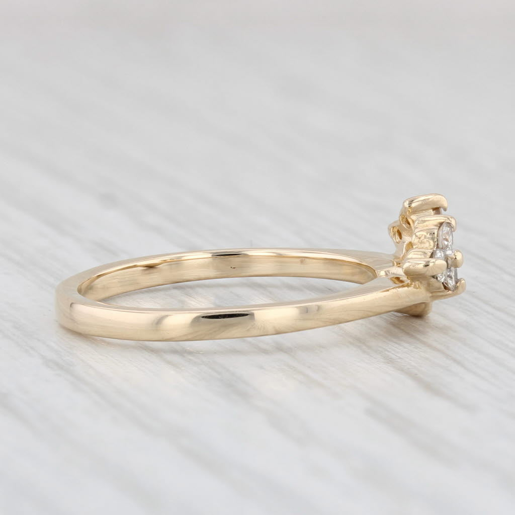 Light Gray 0.15ctw Diamond Ring Guard Enhancer 14k Yellow Gold Size 6.75