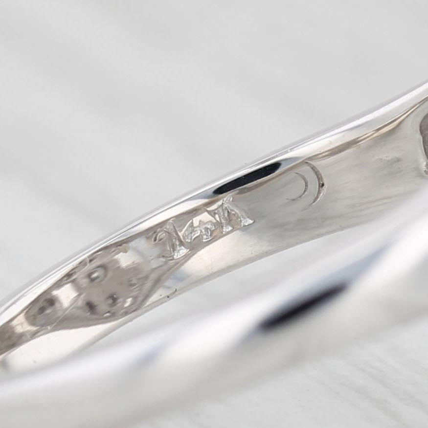 Light Gray 0.50ctw Diamond Cluster Ring 14k White Gold Size 7