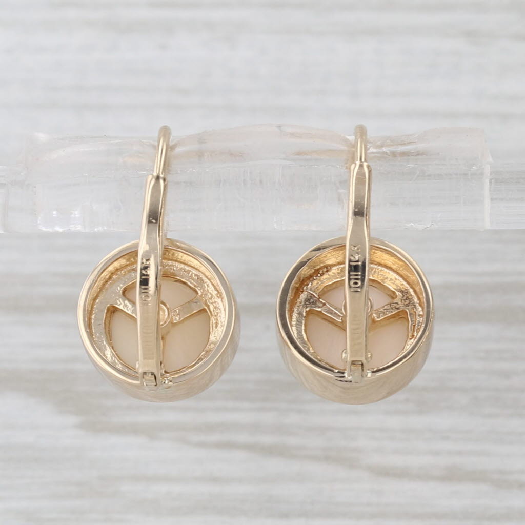 Cultured Pearl Drop Earrings 14k Yellow Gold Hook Posts
