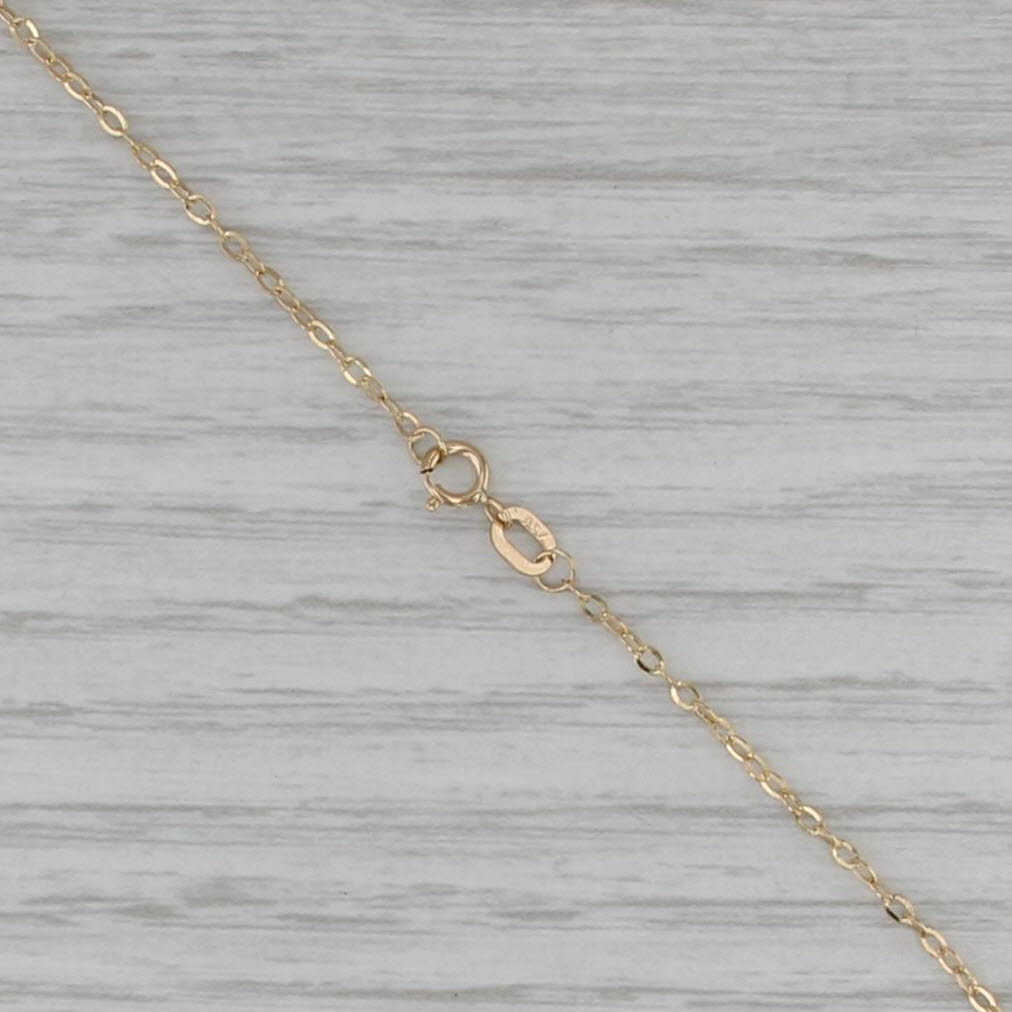Cable Chain Necklace 18k Yellow Gold 17.75" 1.3mm