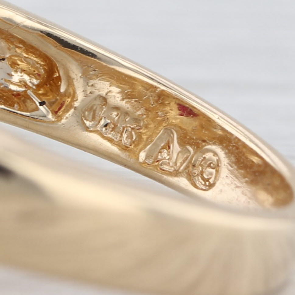 1.04ctw Ruby Diamond Halo Flower Ring 14k Yellow Gold Size 5.5 Cocktail