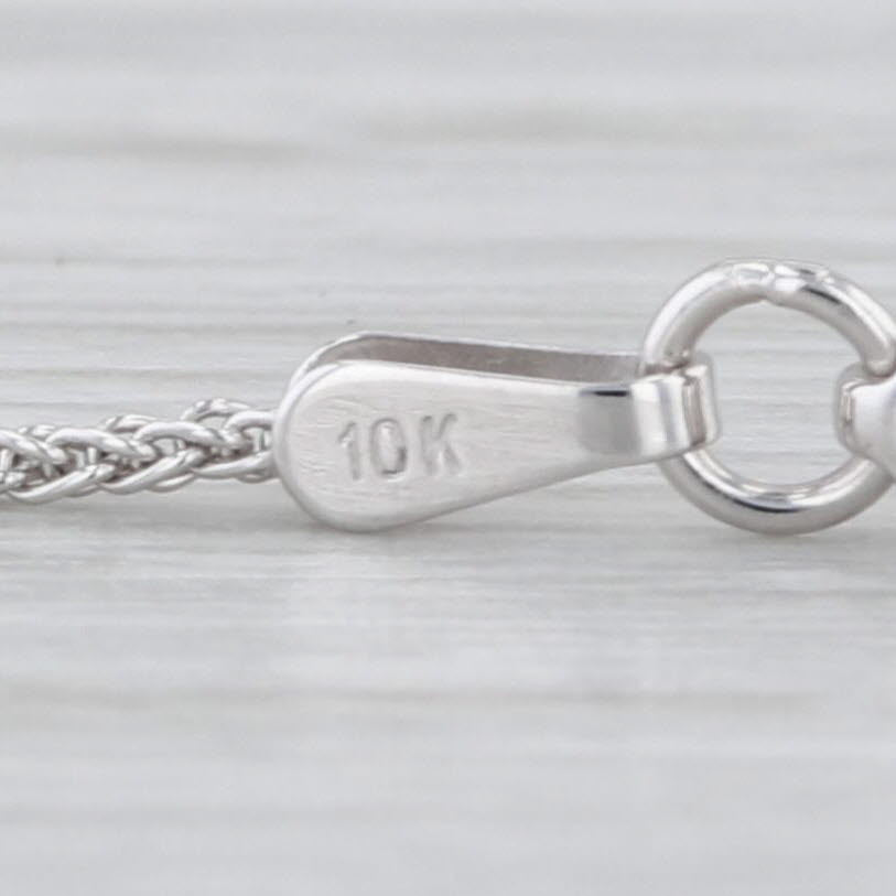 New Wheat Chain Necklace 10k White Gold 16" 1mm
