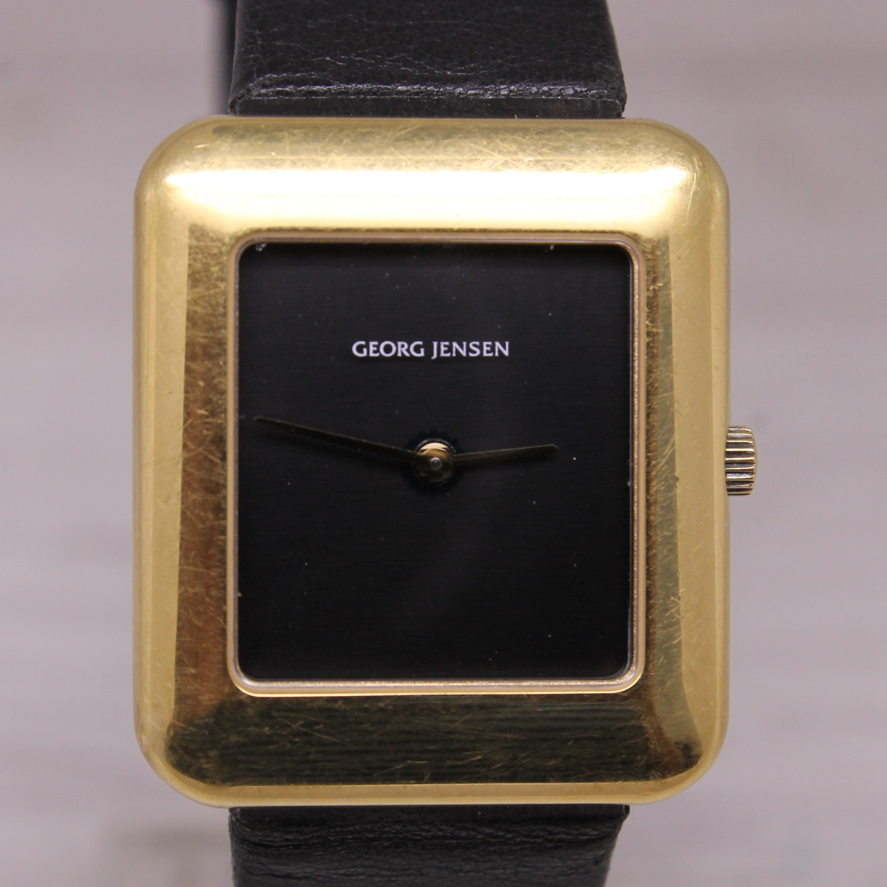 Vintage Georg Jensen 925 Sterling Silver Vermeil 29mm Mens Analog Digital Watch