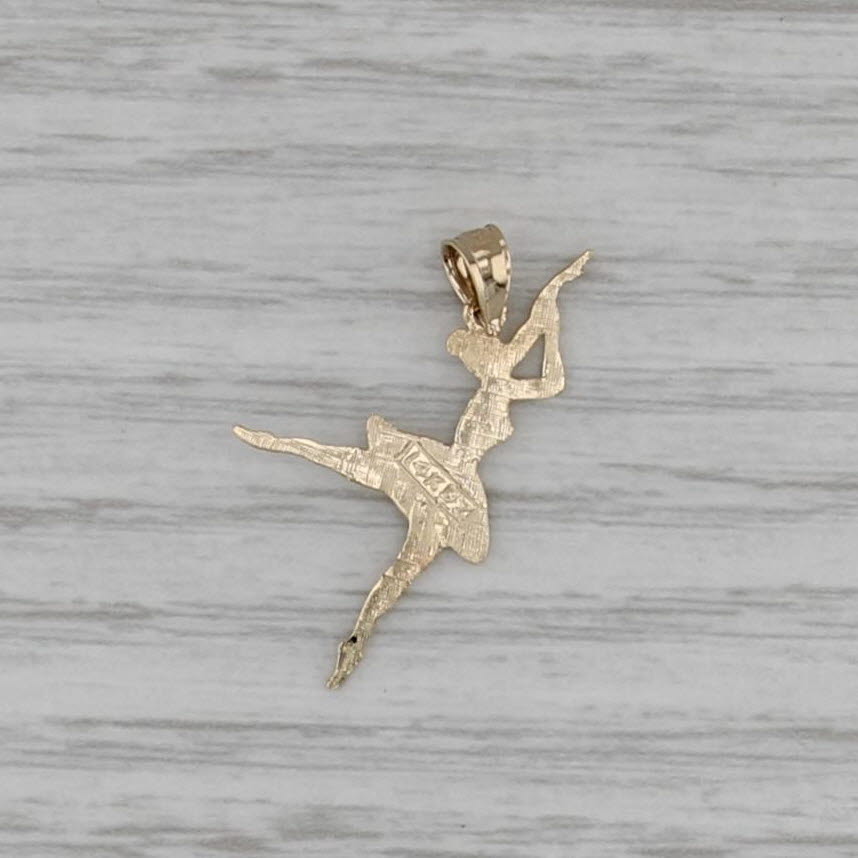 Ballerina Pendant 14k Yellow Gold Figural Ballet Dancer