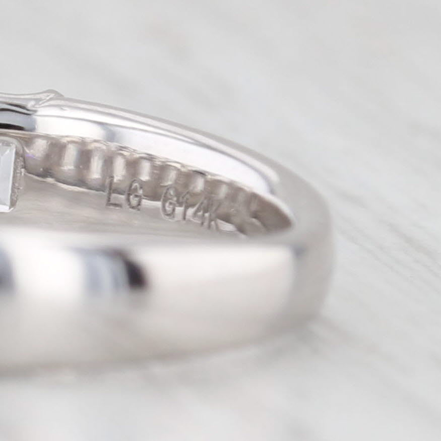 Light Gray New 2.48ctw Lab Grown Diamond Ring Wedding Anniversary Band 14k White Gold S 6.5