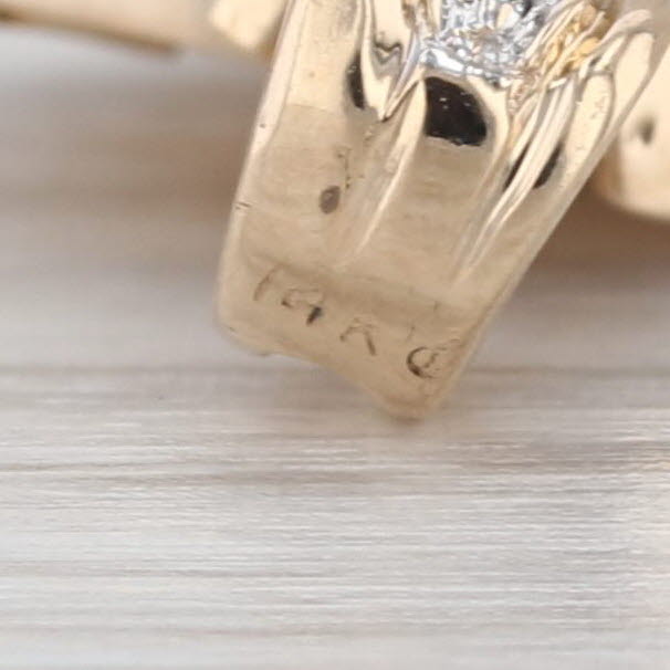 1986 American Gold Eagle Coin Pendant 14k 22k Gold Diamonds 1/10oz $5 AGE