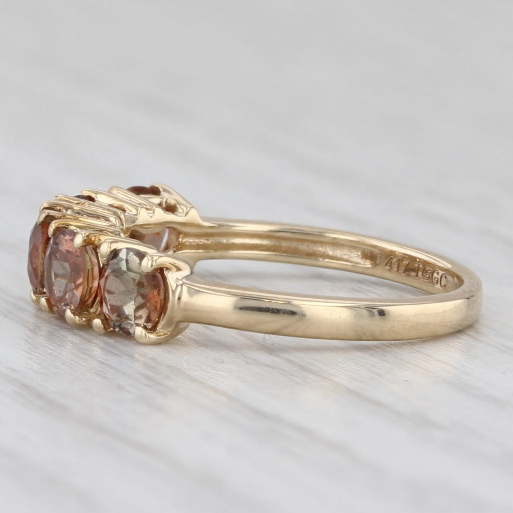 Rainbow 1.25ctw Andalusite Ring 10k Yellow Gold Size 5 Stackable