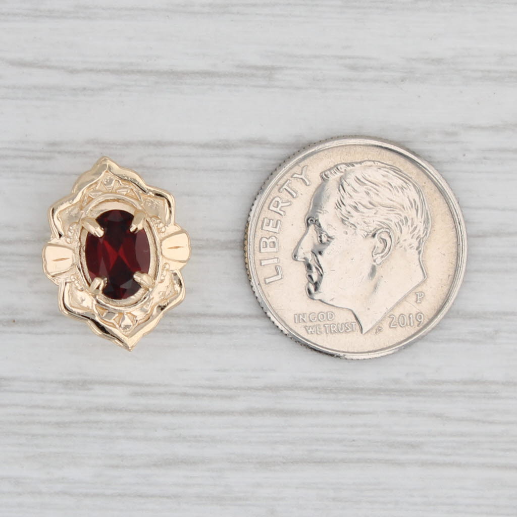 Light Gray Richard Glatter 0.90ct Garnet Slide Bracelet Charm 14k Yellow Gold Vintage